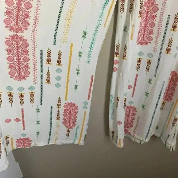 Jack Tribal Print Wide Leg Pants White Size 2 - Picture 5 of 16